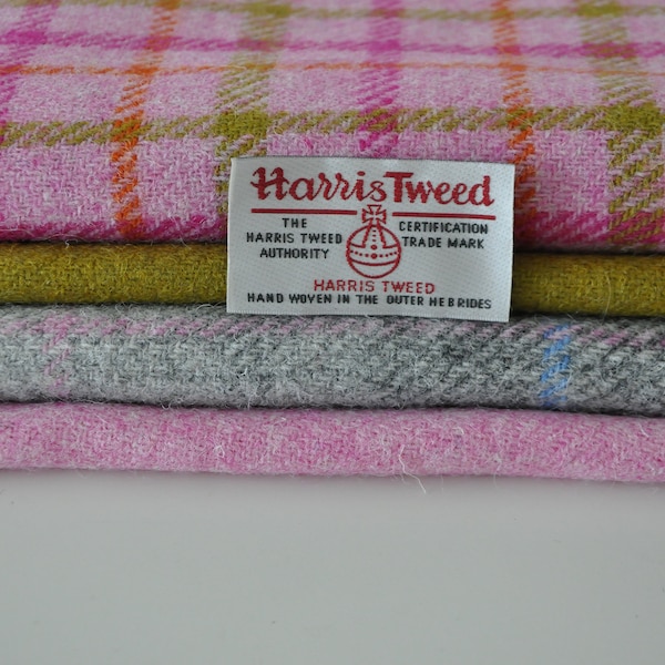 Harris Tweed Fabrics - 4 Piece Mix (19 x 25cm)