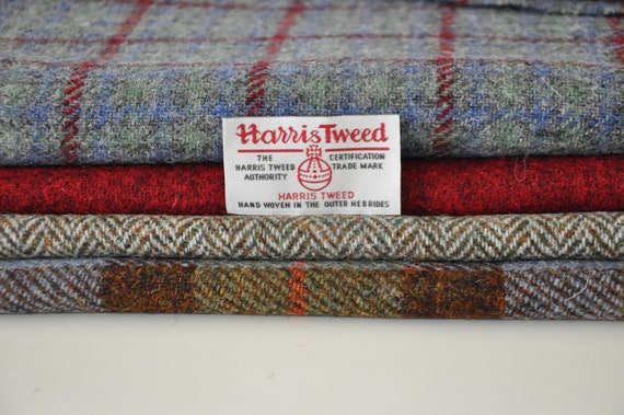 Bijwonen voor eeuwig cijfer Harris Tweed Stoffen 4-delige mix 38x25cm - Etsy Nederland