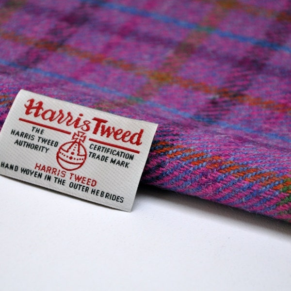 Harris Tweed Fabric - Multi purple Check