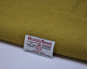 Harris Tweed Fabric - Lemon green