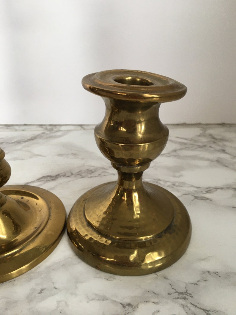 Brass Candlesticks Vintage Candleholder Collection Mix and Match image 4
