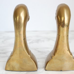 Brass Duck Bookends Brass Duck Figure Vintage Brass Bookend Mallards Bookend Set image 8