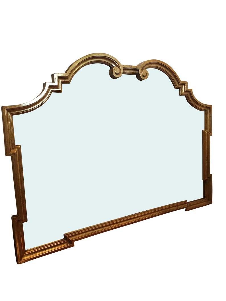Vintage Hollywood Regency Mirror Gold Scrolling Large Decorators Local Pick Up Only