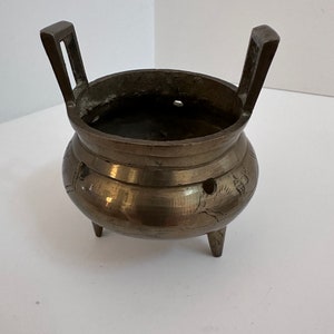 Vintage Brass Censor Incense Burner Asian Brass Censor Vintage Chinoiserie Chic Decor image 7