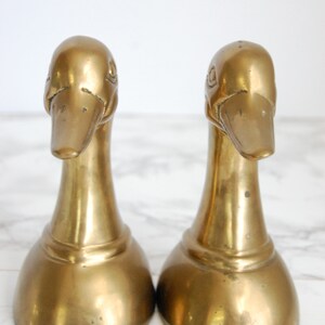 Brass Duck Bookends Brass Duck Figure Vintage Brass Bookend Mallards Bookend Set image 6