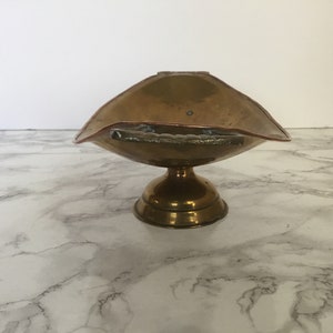 Vintage Russian Brass and Copper Pedestal Bowl Imperial Russia image 7