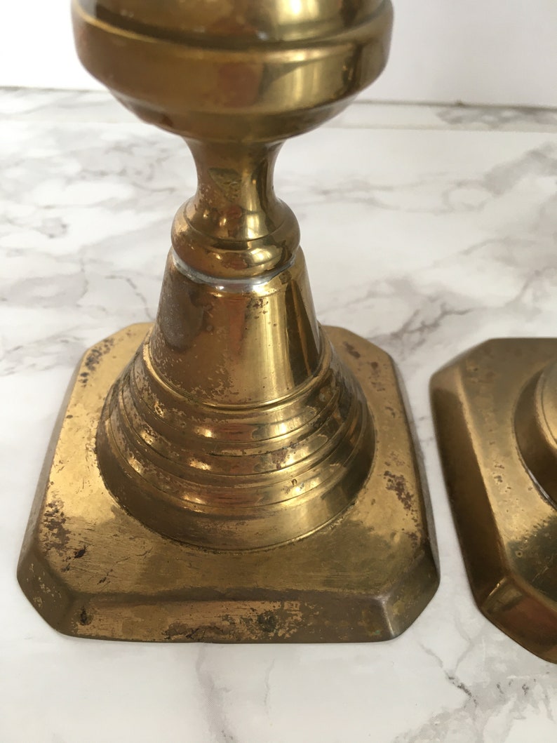 Brass Candlesticks Vintage Candleholder Collection Mix and Match image 7