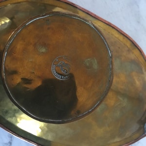 Vintage Russian Brass and Copper Pedestal Bowl Imperial Russia image 6