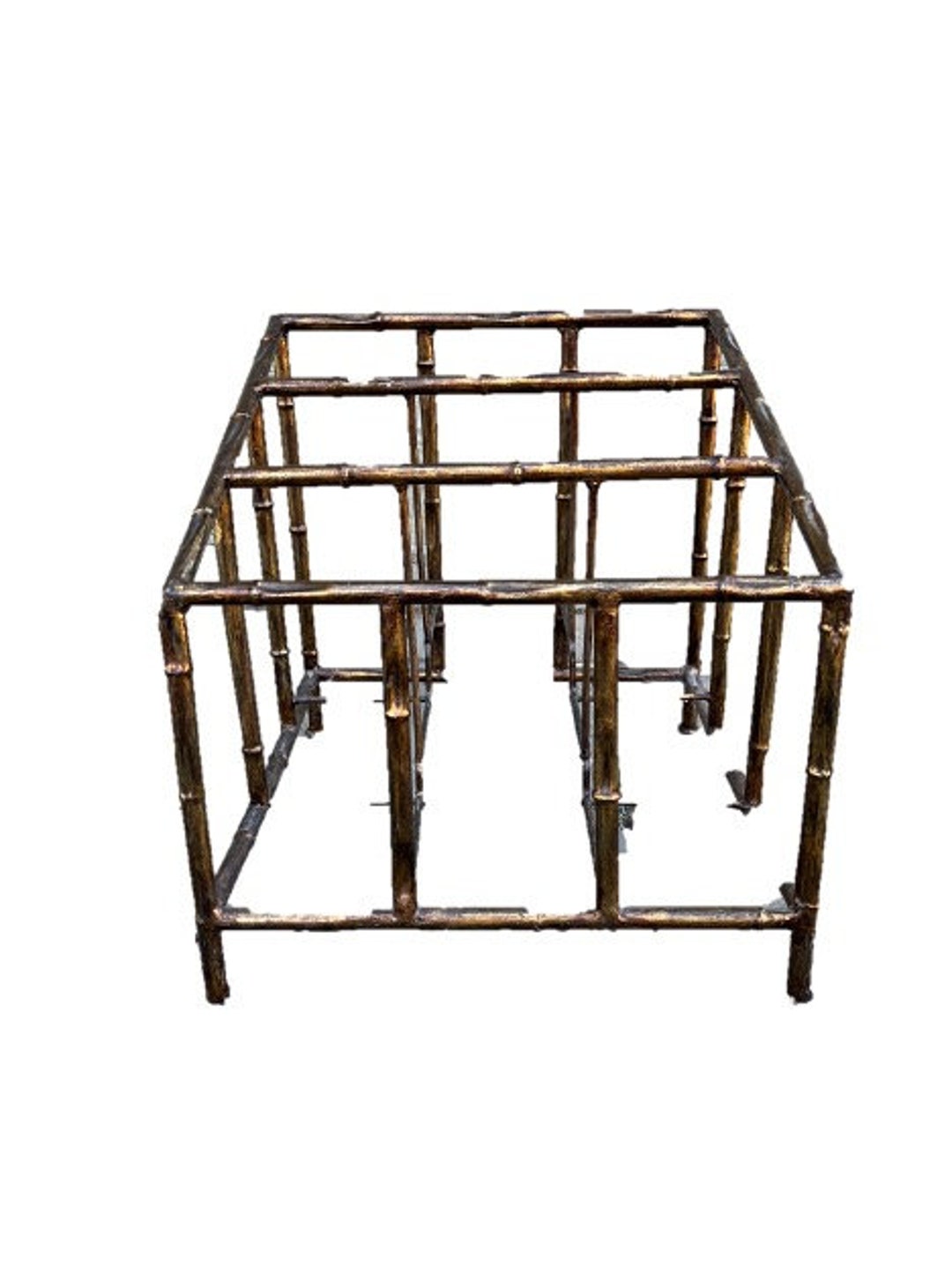 Brass Bamboo Magazine Holder Metal Gold Faux Bamboo Gilt Magazine Rack