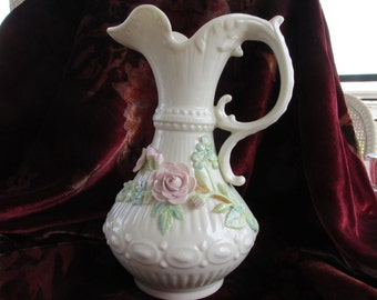 Belleek Vase - Large Aberdeen Vase with Seventh Mark - Vintage - Free Shipping