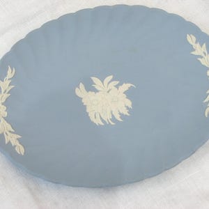 Wedgwood Blue Jasperware Oval Plate - Vintage