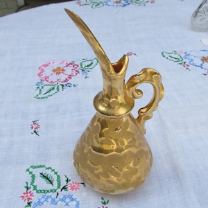 Vase - 24K Gold Glazed China Urn - Vintage