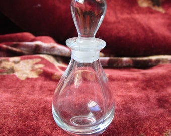 Perfume Bottle with Ground Glass Stopper - Vintage