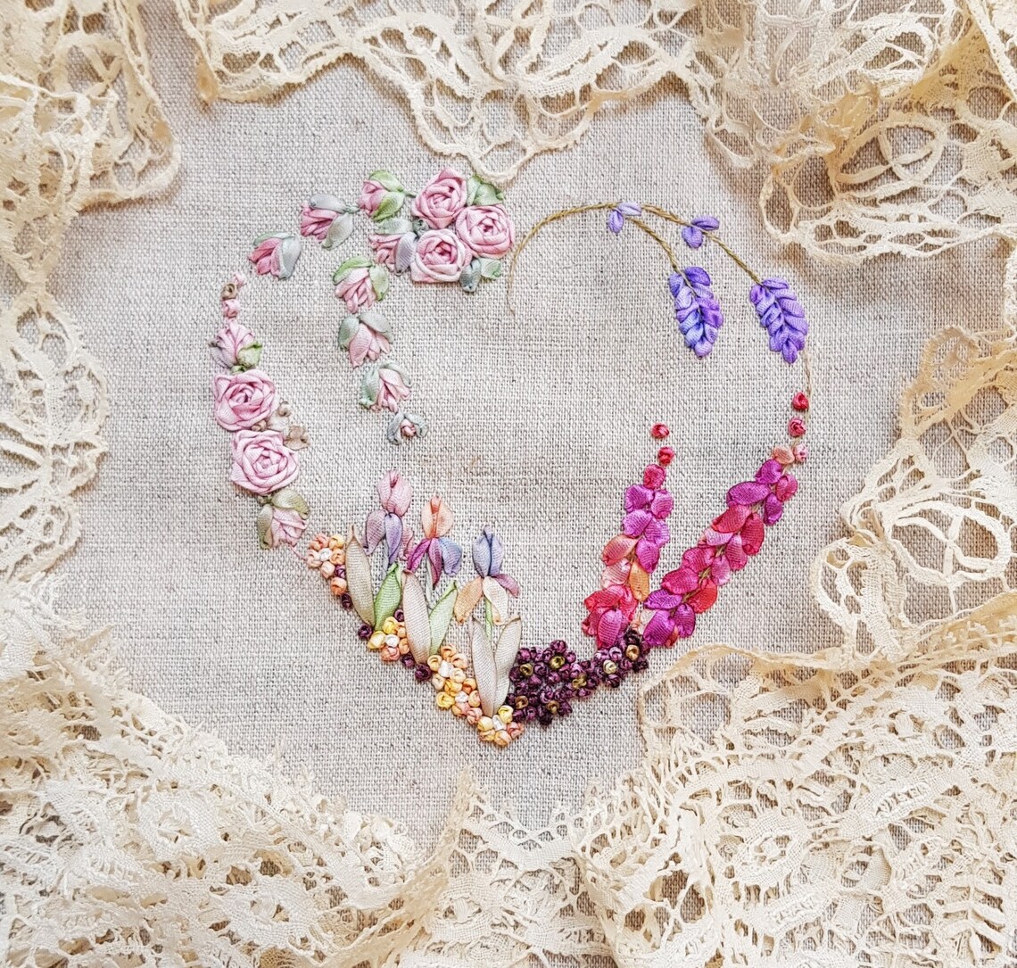 vintage heart embroidered coat  KF9924