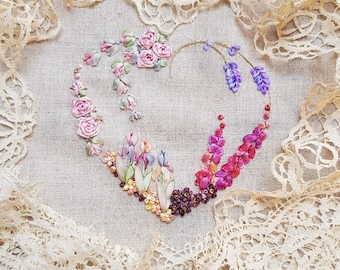 Vintage Heart - Full Embroidery Kit