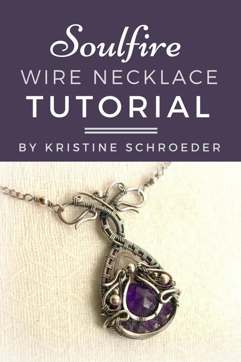 Wire Necklace Tutorial Teardrop Pendant Tutorial Wire Wrap Etsy