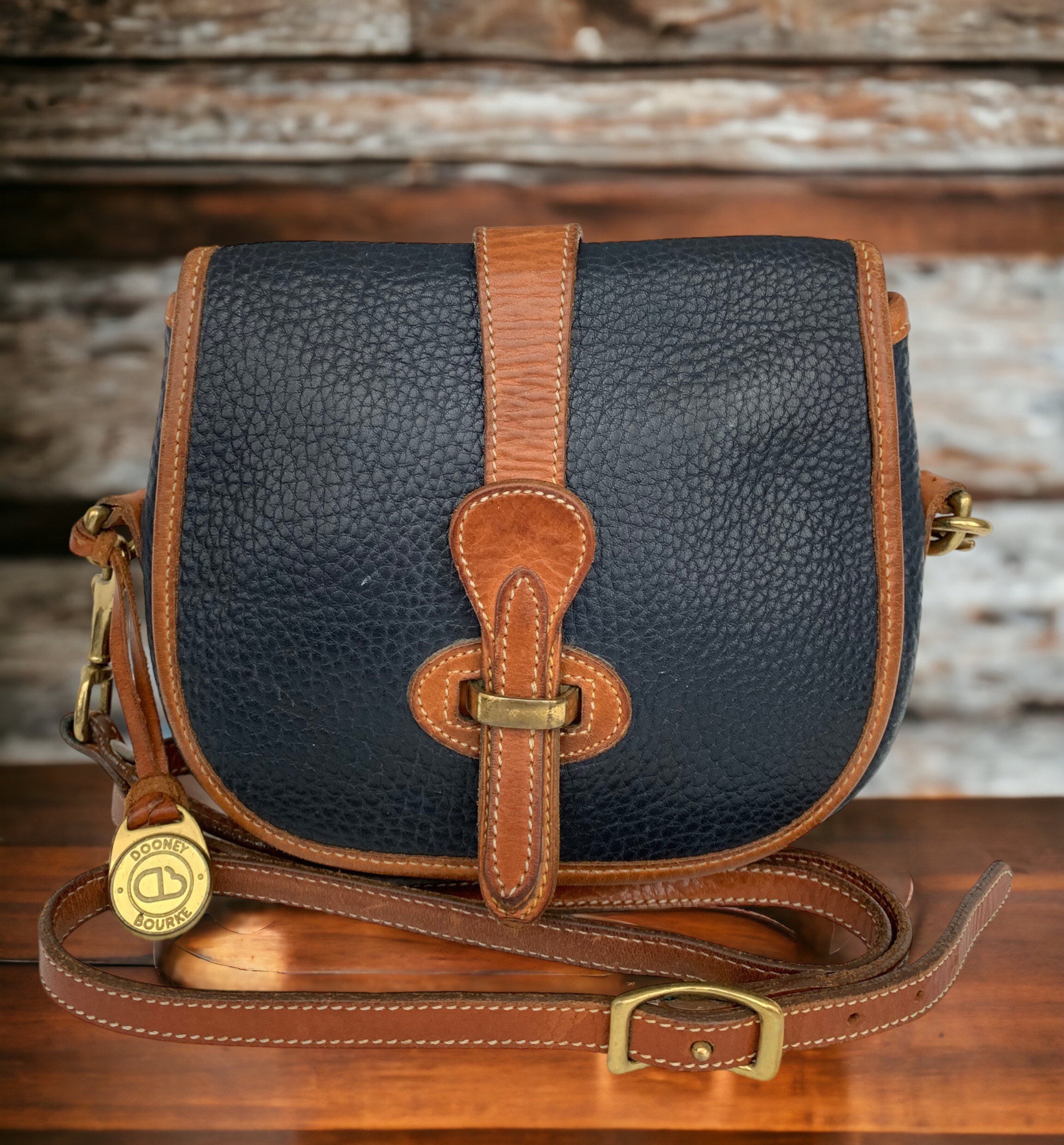 Vintage Dooney Bourke Duck Crossbody Saddle Bag