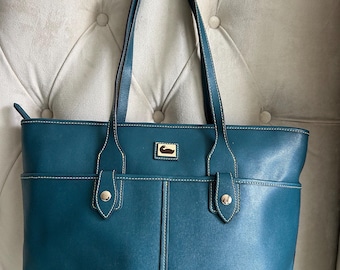 Bolso grande Dooney & Bourke Blue Sage Pebble Grain con dos asas