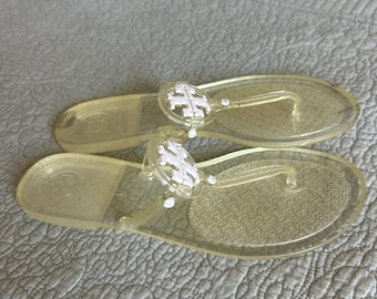 Tory Burch Mini Miller Jelly Thong Sandal Clear Size 7