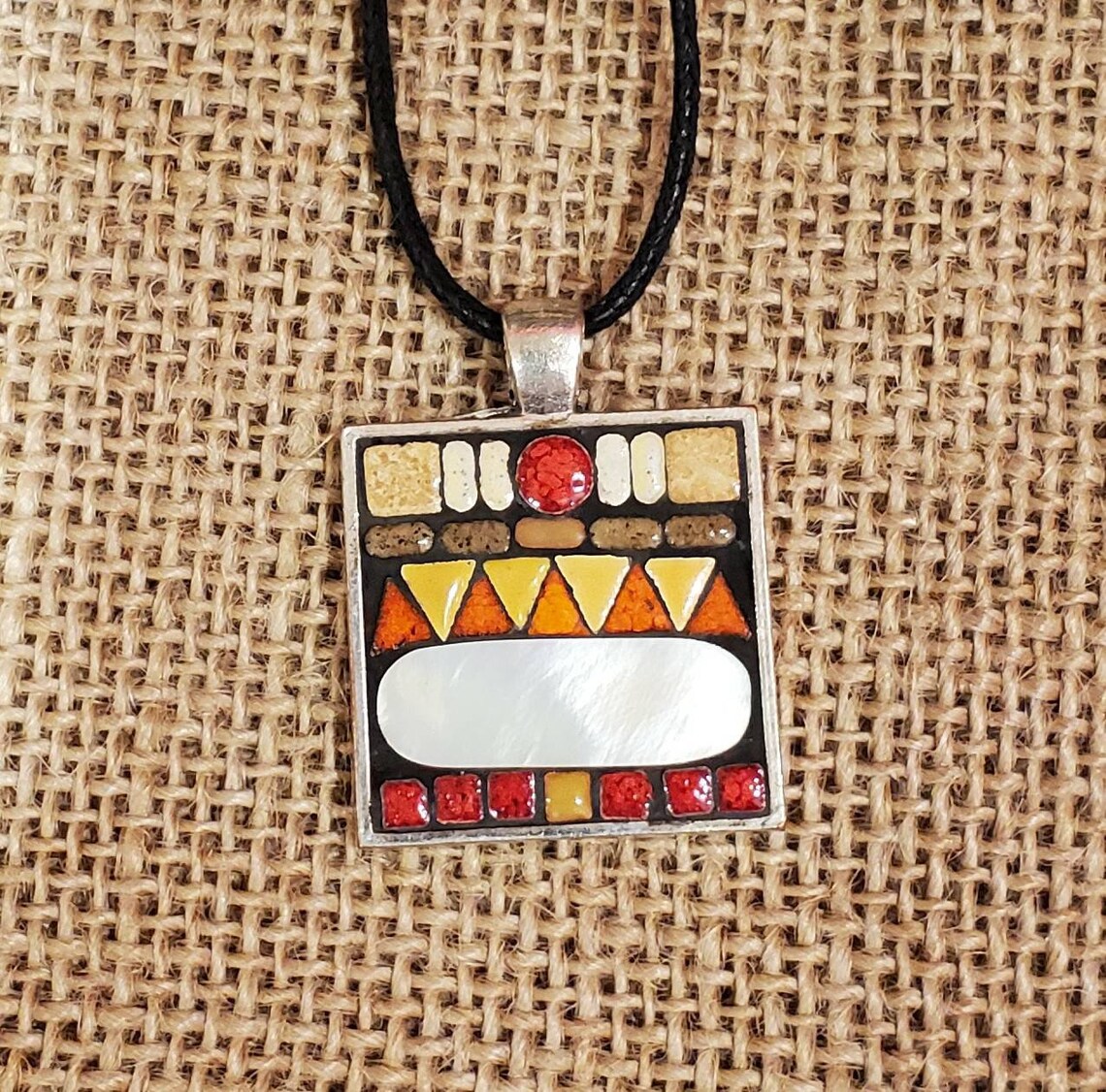 Mosaic pendant / necklace Etsy