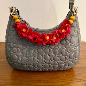 Heilala Flower Handmade Clay Flower Purse Lei: Tropical Bag Charm