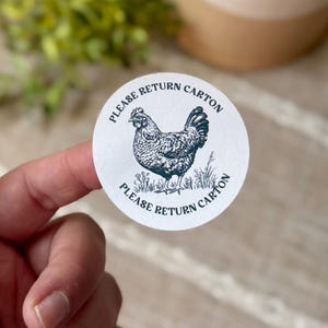 Please Return Egg Carton Labels – 2” Circle Stickers for Farm Fresh Eggs, Homestead, and Farmers Market