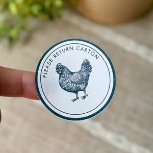 Please Return Egg Carton Labels – 2” Circle Stickers for Farm Fresh Eggs, Homestead, and Farmers Market