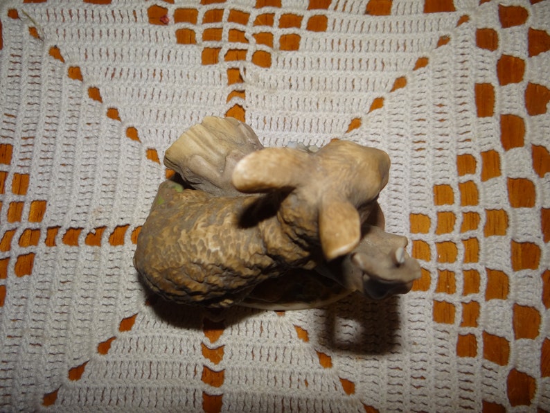 Vintage Homco Rabbit on a tree...Figurine... 1960