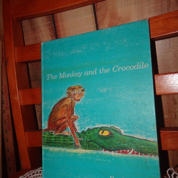 Vintage Children's book called "The Monkey and the Crocodile" By Paul Galdone...A Jataka Tale from India  1969