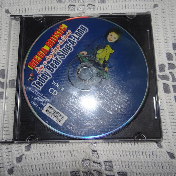 Vintage Mega Music Teddy Bear Sing A Long CD..2002..14 Familiar children's songs