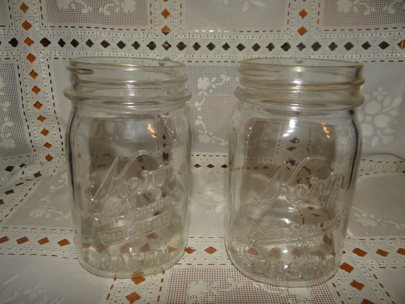 Two Vintage Pint Size Kerr Canning Jars and One Kerr Jelly Etsy