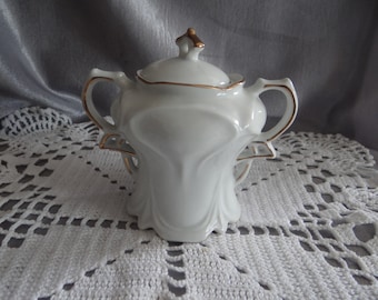 Vintage Sugar Bowl with Unique Design.. Matching Pitcher in Separate posting