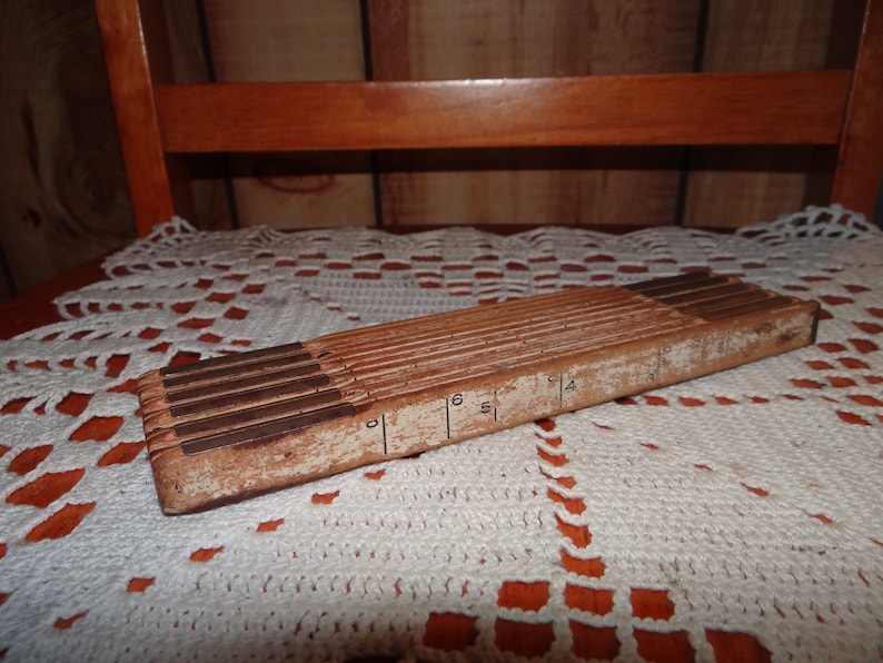Vintage 72 inch Foldable Wood Measuring Tape