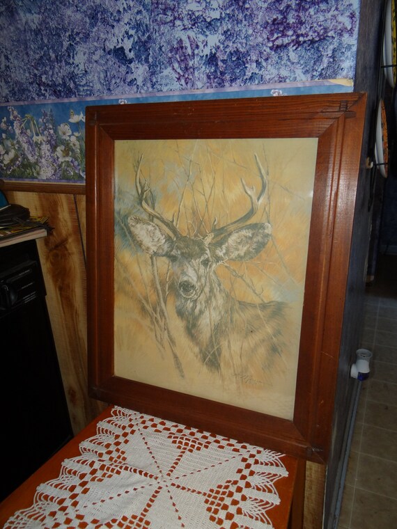 Vintage Home Interiors Silent Watch Deer Buck Wall Hanging Introduced 1978
