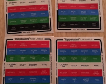 Vintage Tupperware Fuse Labels..7 Brand New Sheets. Please read description carefully..Price and Shipping are for ONE Label