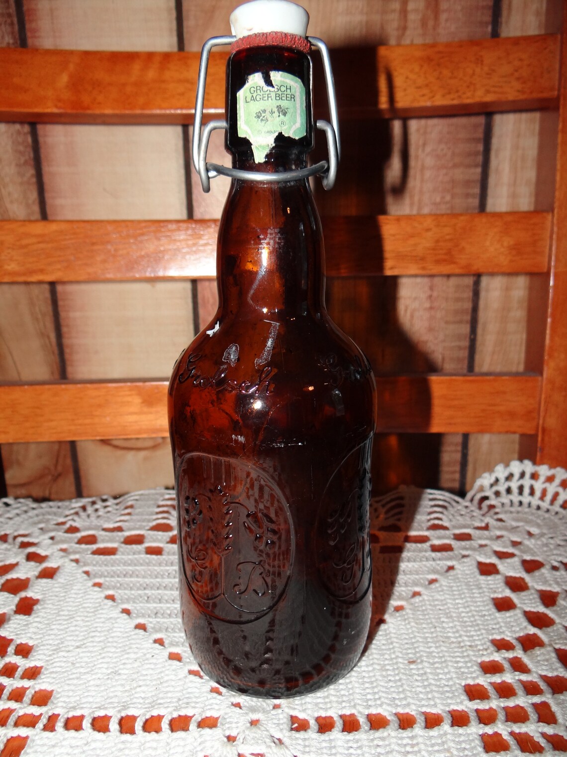 Vintage Grolsch Beer Bottle With Original Clamp Top Etsy