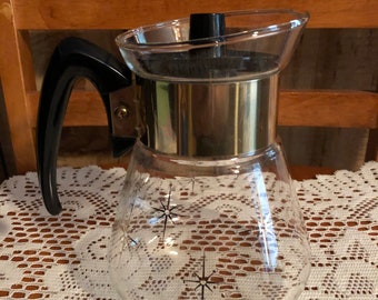 Wunderschöner Vintage Glas Ersatz Kaffeekanne