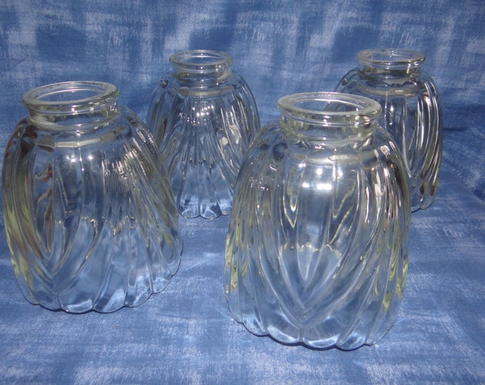 Beautiful Vintage Lead Crystal Lamp Globes... 4 Available at This Time