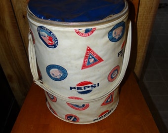 Vintage Soft Pepsi Round Cooler... 1960's