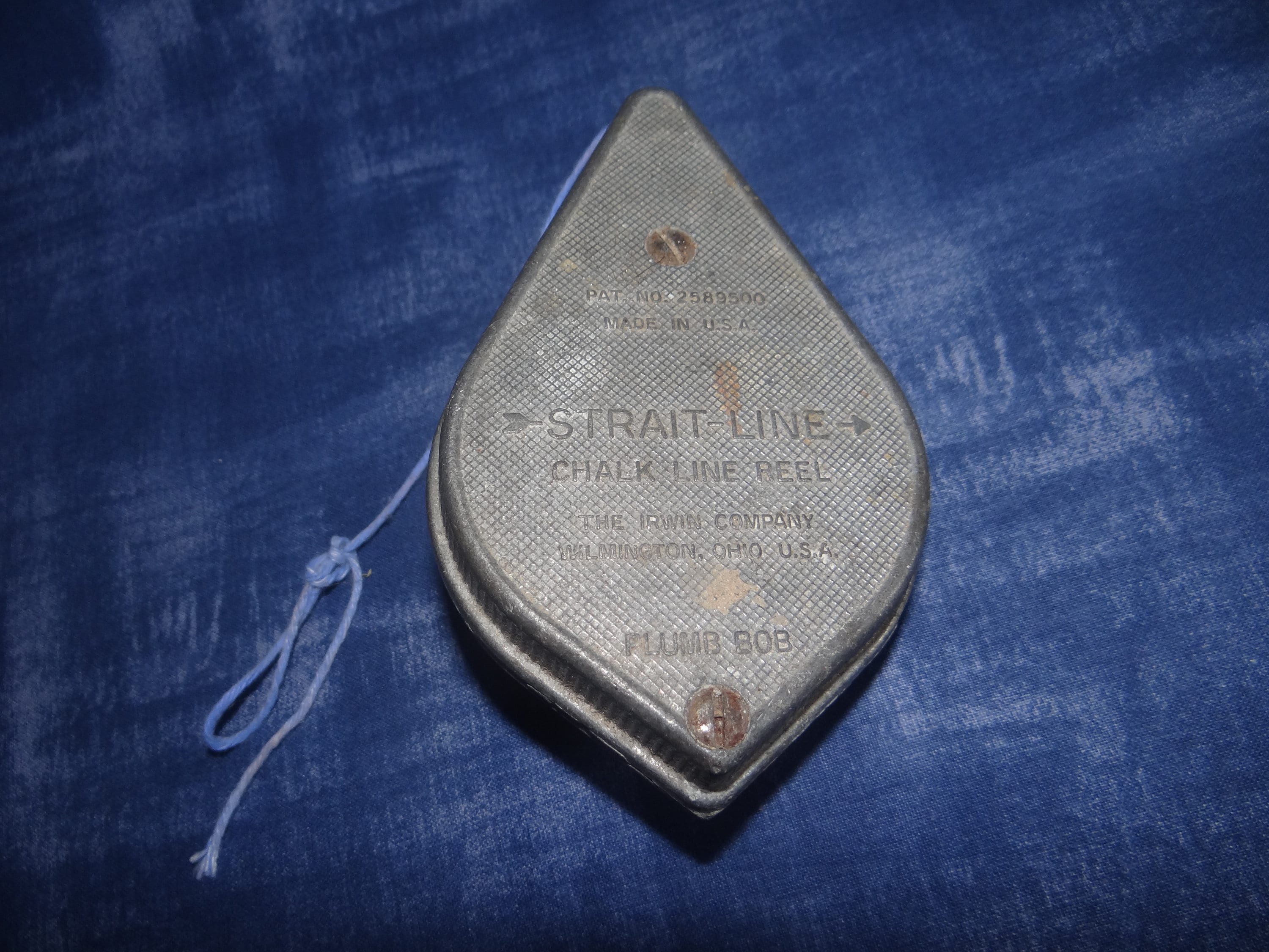 Vintage Irwin Strait-line Chalk Line Reel,,,plumb Bob..please Read  Description Carefully 
