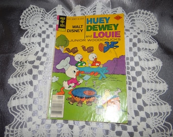 Vintage Comic von Walt Disney, " Huey, Dewey und Louie Junior Waldmurmeltiere" von Gold Key .. Wichtige Info in der Beschreibung ... 1977