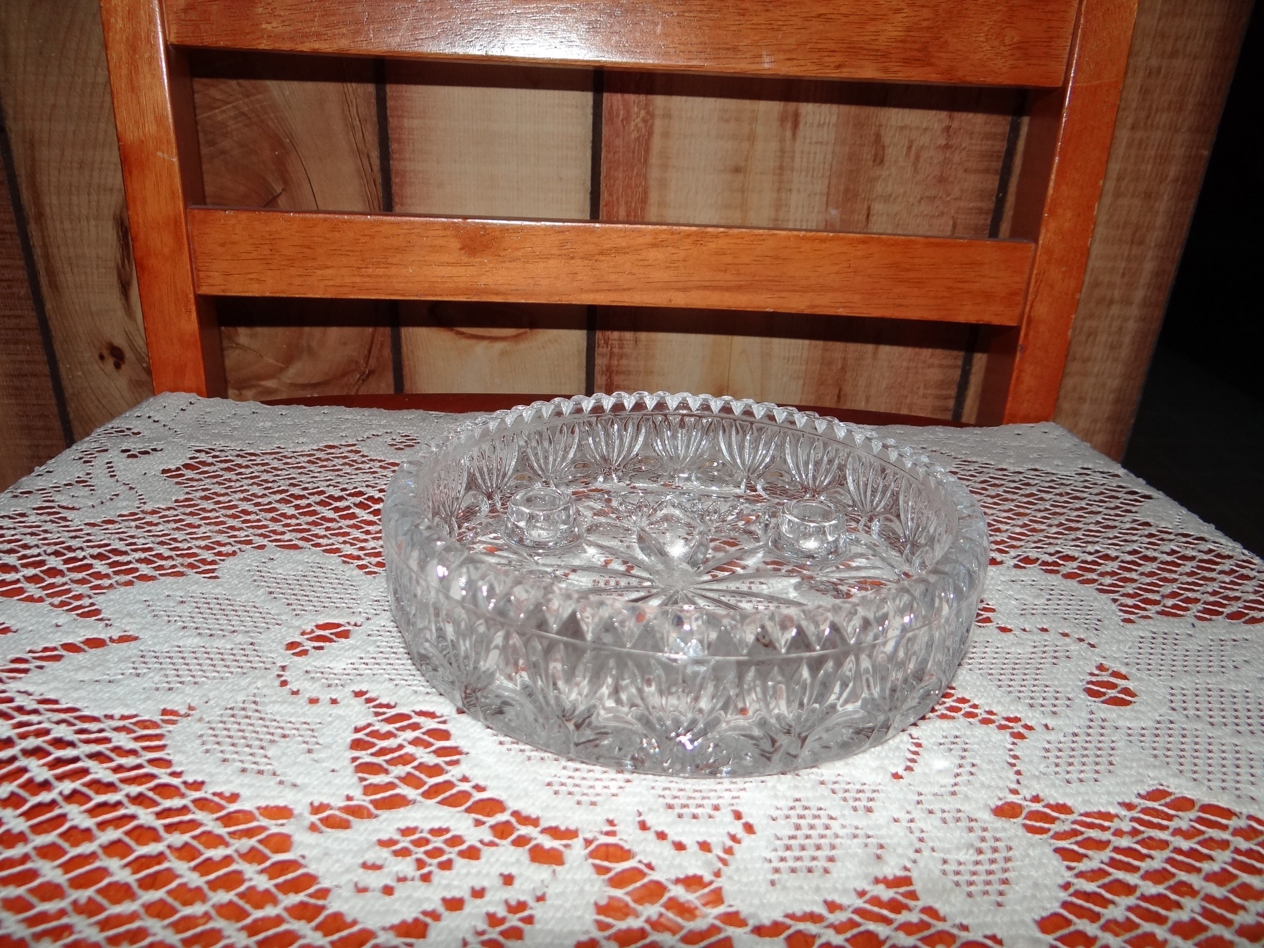 Vintage Princess House Lead Crystal Candle Holder Bowl by Etsy Australia