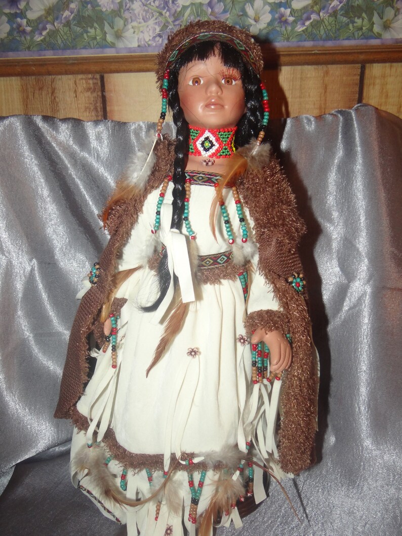 Vintage Native American Porcelain Doll With so Much Lovely Etsy