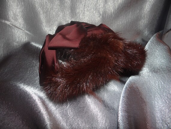 Vintage Deep Rich Brown Ladies Formal Hat... 1940… - image 5