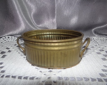 Vintage Brass and Metal Oval Mini Tub... Important Info in Description