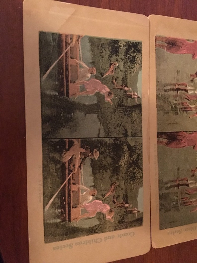 Four Vintage Stereo View Or Stereoscope Cards 1910 Etsy