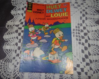 Bande dessinée vintage, Walt Disney « Huey Dewey et Louie » Junior marmottes par Gold Key. 1976. Informations importantes dans la description