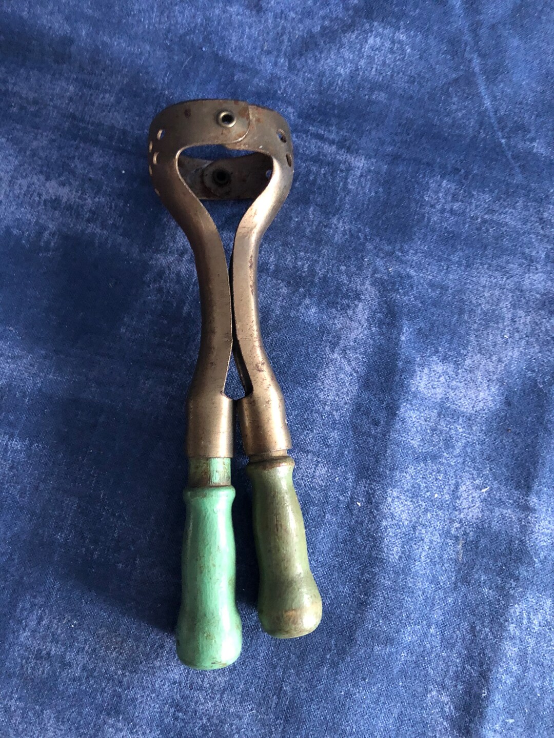 Vintage Melon Baller With Green Wood Handle Etsy