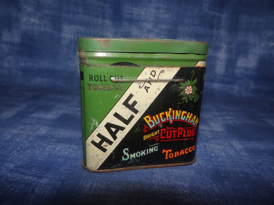 Vintage Half and Half Tobacco Tin Etsy