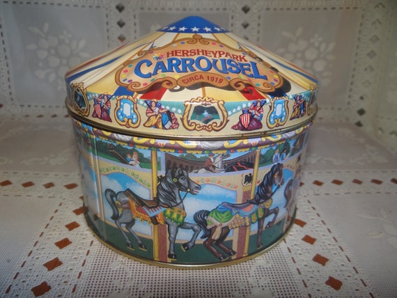 Vintage Hersheys Park Carousel Tin in Such Great Shape but